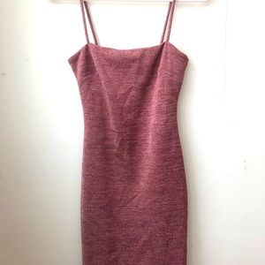 Pink tight mini dress